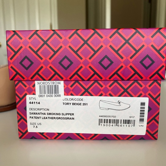 EUC Tory Burch Samantha Loafer Nude Patent 7.5 - Picture 4 of 5